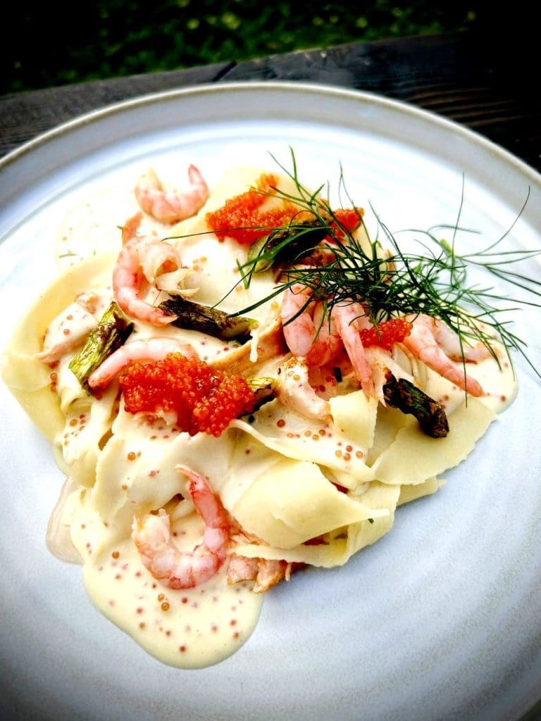 Öppen lasagne med lax och Sandefjordsås 4 Öppen lasagne med lax och Sandefjordsås | Receptskatt