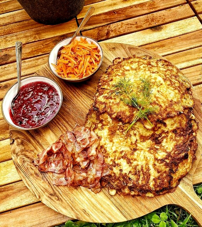 Raggmunk med stekt bacon Raggmunk med stekt bacon