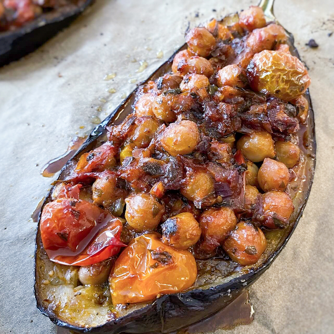 Bakad aubergine Bakad aubergine