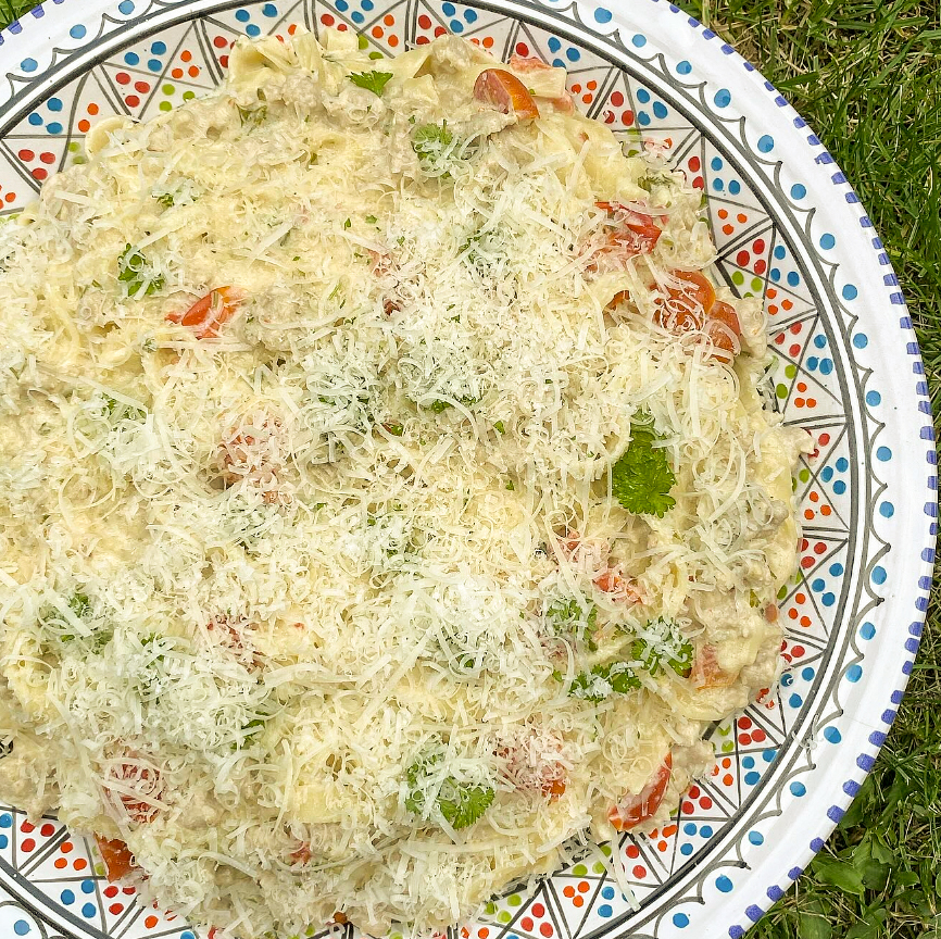 Kycklingpasta med parmesanost Kycklingpasta med parmesanost