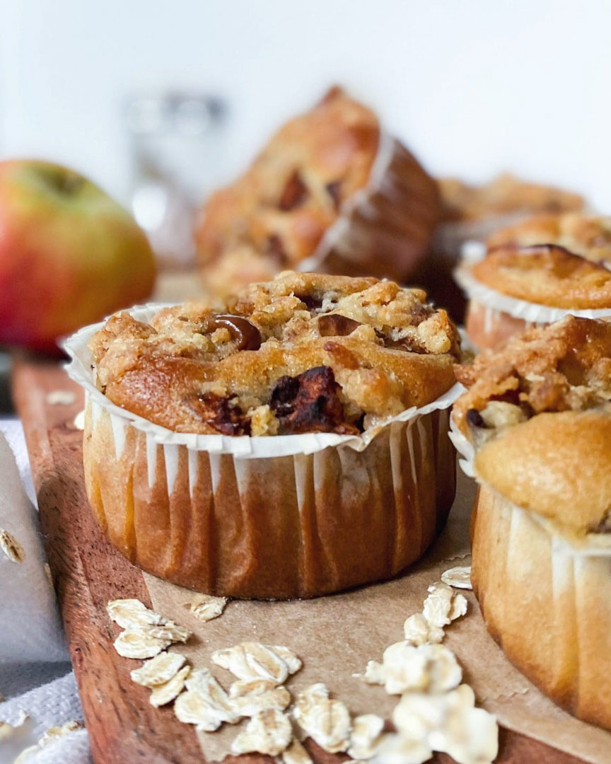 Äppelmuffins med kola Äppelmuffins med kola