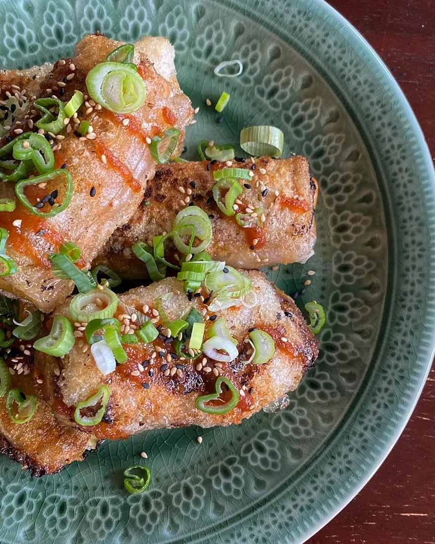 Friterade vietnamesiska vårrullar med tofu Friterade vietnamesiska vårrullar med tofu