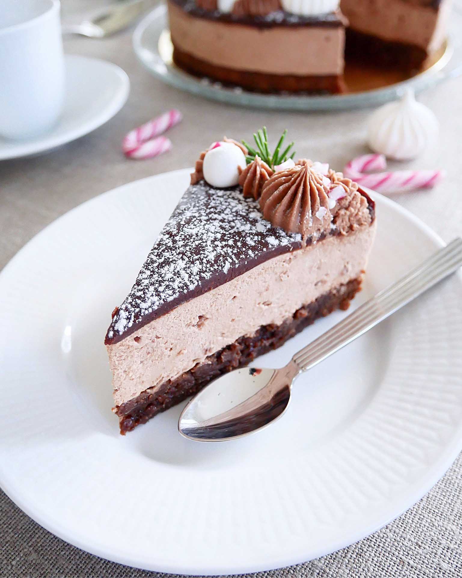Julig chokladcheesecake med mint Julig chokladcheesecake med mint