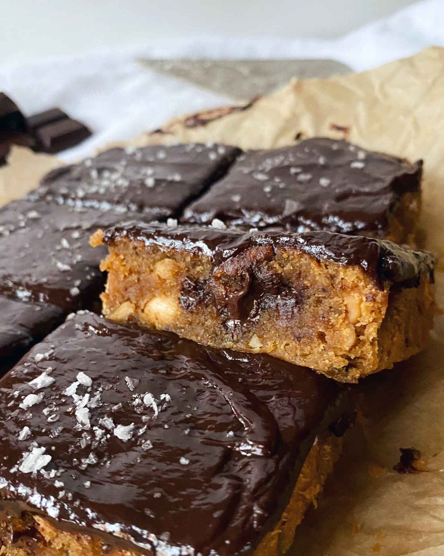 Bananblondie med chokladganache Bananblondie med chokladganache
