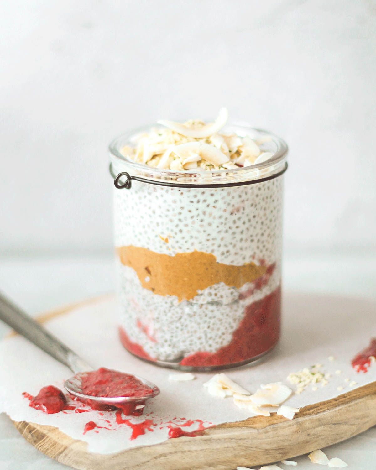 Chiapudding med jordnötssmör Chiapudding med jordnötssmör