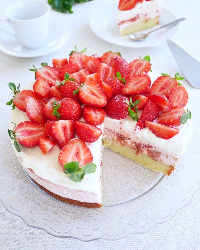 Cheesecake med jordgubbar och rabarber 17 Cheesecake med jordgubbar och rabarber | Receptskatt