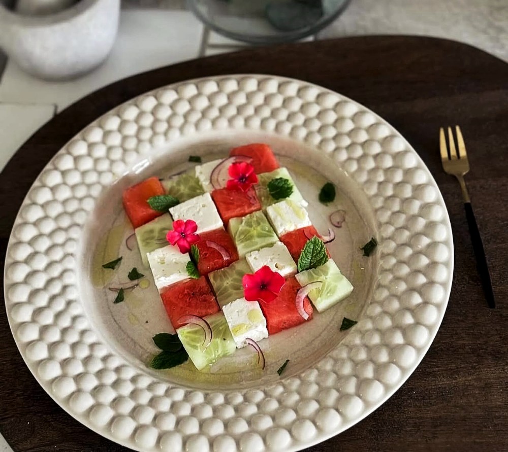 Enkel vattenmelonsallad Enkel vattenmelonsallad