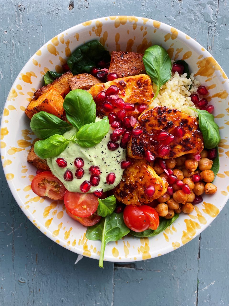 Hot honey halloumi bowl Hot honey halloumi bowl