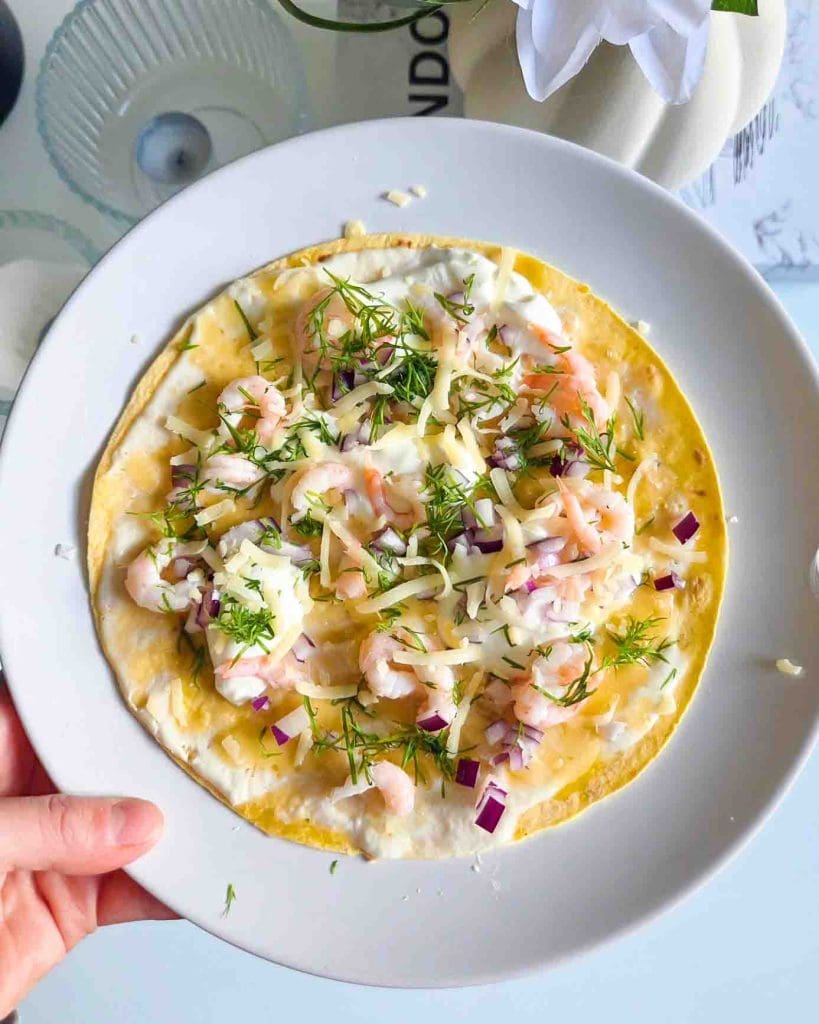 Pizza på västerbottensost och räkor 12 Pizza på västerbottensost och räkor | Receptskatt